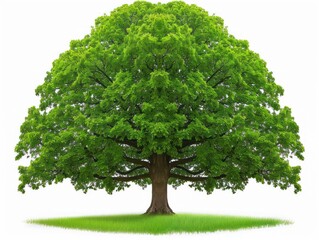 Large Green Tree Standing in Middle of Field