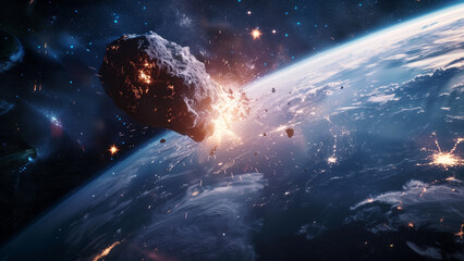 Cosmic Cataclysm: A Meteorite’s Explosion Near Earth