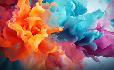 Obraz premium Splash smoke colorful background, wallpaper.