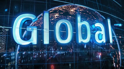 Futuristic Global with text