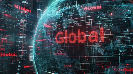 Futuristic Global with text