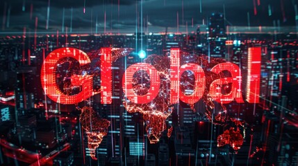 Futuristic Global with text