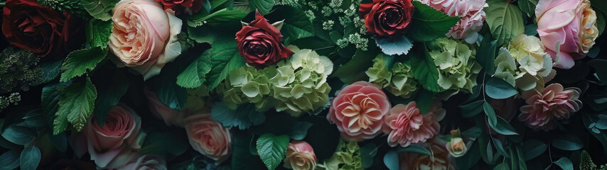 Floral Photo Backdrop: Imagine a photo booth backdrop designed with a dense floral wall