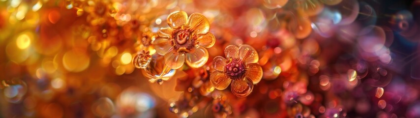 Nature's Mosaic: A close-up photograph of a diverse floral arrangement, where each flower's unique texture and color contribute to a natural mosaic - obrazy, fototapety, plakaty
