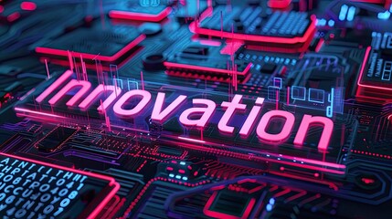 Innovation technology style with text