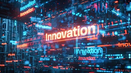 Innovation technology style with text