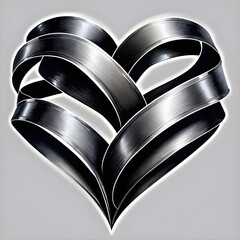 Heartfelt Elegance: Ribbon Hearts as Symbols of Affection.(Generative AI)