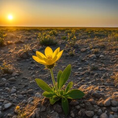 flower in the sand