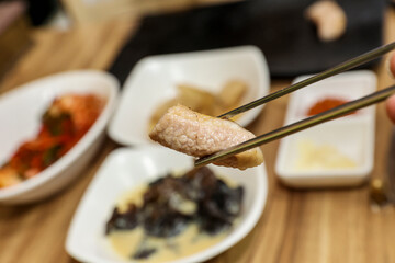 Korea bbq. pork shoulder butt. pork neck