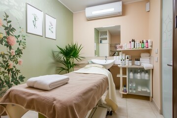 modern interior of a cosmetology room	