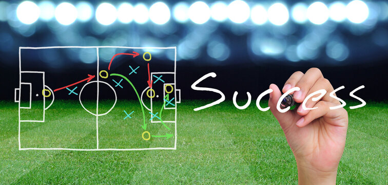 plan of soccer manager at soccer field