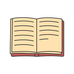 Open book icon. Education literature and read theme. Isolated design. Vector illustration