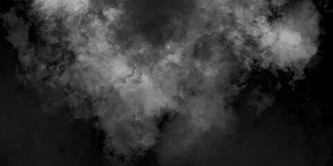 white smoke isolated on black background. Beautiful storm cloud isolated on black background. Smoke from cigarettes. white cloud and black sky textured background smoky effect for photos and artworks. - obrazy, fototapety, plakaty