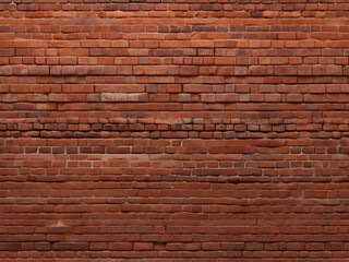 Obraz premium Red Brick wall background. Old Red stone blocks panoramic texture.