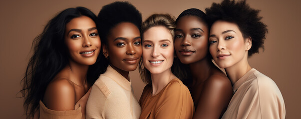 Obraz premium Group of Women Posing for a Picture