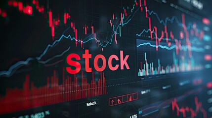 Fototapeta premium Technology Stock with text