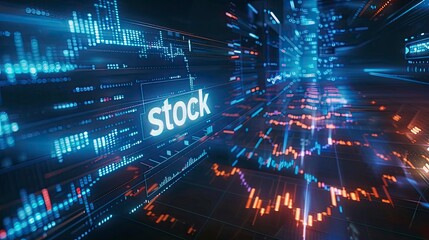 Obraz premium Technology Stock with text