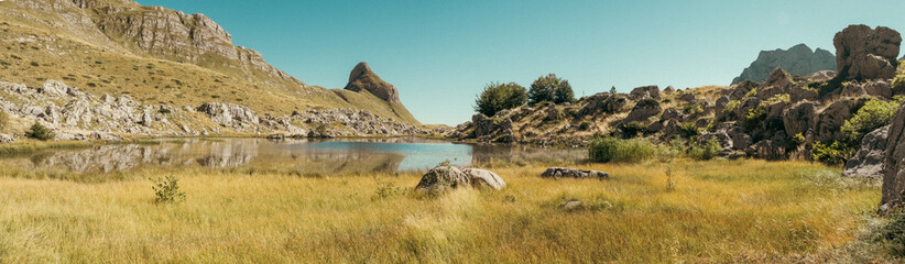 Small glacial lake in the mountains, Durmitor, Montenegro