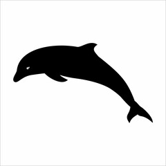 Silhouette of a dolphin