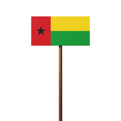 Schild mit der Flagge des Staates Guinea-Bissau