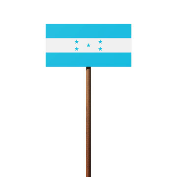 Schild mit der Flagge des Staates Honduras