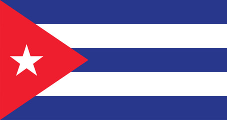 Flat Illustration of Cuba national flag. Cuba national flag design. 
