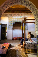 Obraz na płótnie Canvas A stunning riad in Marrakesh Morocco