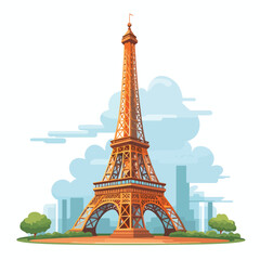 Eiffel Tower Paris Vector illustration isolated