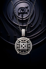 Exquisite Bvlgari Diamond Necklace in 18K White Gold - A Display of Luxurious Craftsmanship and Sophisticated Design