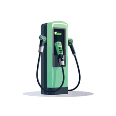 Electric vehicle charging station icon. Vector image