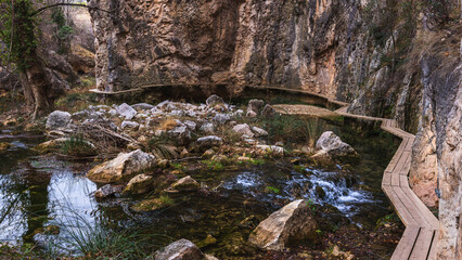 Fototapeta premium Walking route called Pasarelas De Valloré