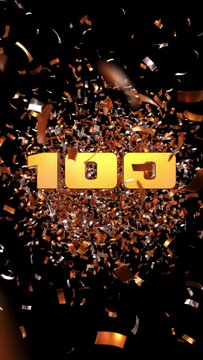 c&eacute;l&eacute;bration avec le chiffre 100, pour 100 followers, ou gagner 100 euro