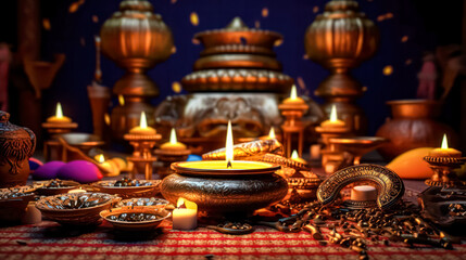 Celebrate the vibrant spirit of Diwali with traditional symbols