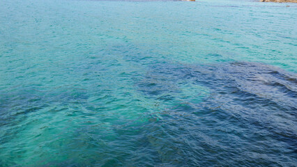 透き通る青い海