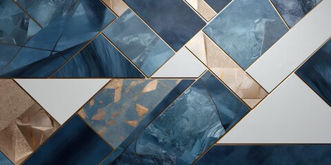 Abstract geometric background with marble mosaic background. 