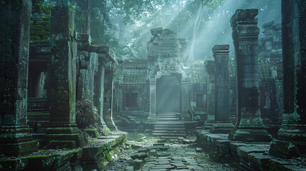 Preah Khan Temple in Siem Reap, Cambodia. - obrazy, fototapety, plakaty