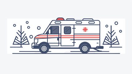 ambulance vector icon. transportation and vehicle ic