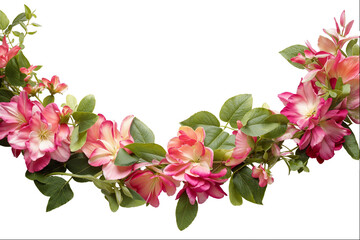 Elegant Floral Garland with Hanging Flowers and Greenery