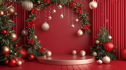 Christmas Decorative Element Design with Copyspace