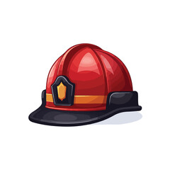 Firefighter hat icon. Clipart image isolated on white