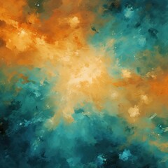 Fototapeta na wymiar Azure nebula background with stars and sand