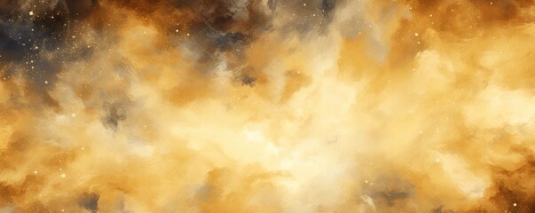Beige nebula background with stars and sand