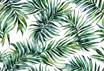  painting of green leaves with  white background. The leaves are painted in way that they look like they are moving, giving the painting a sense  motion life. overall mood  painting is calm peaceful