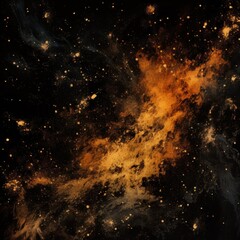 Fototapeta na wymiar Black nebula background with stars and sand