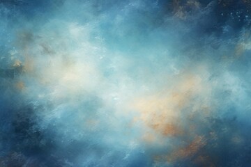 Obraz na płótnie Canvas Blue nebula background with stars and sand