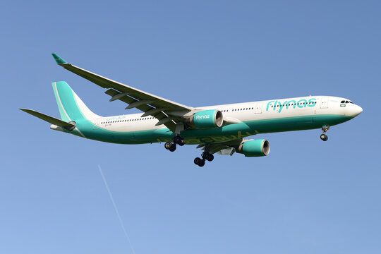 Fly Nas Saudi Arabian Airlines Airbus A330 Landing at London Gatwick Airport LGW from Jeddah JED
