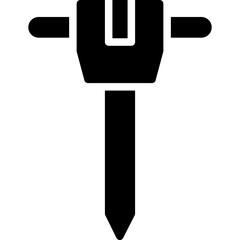 Jackhammer Vector Glyph Icon