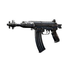 Submachine gun isolated on transparent background