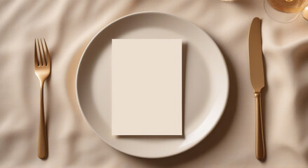 empty plate with fork and knife