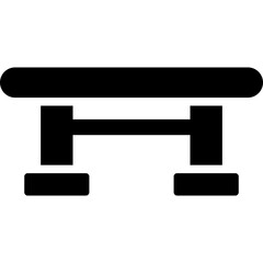 Dining Table Vector Glyph Icon